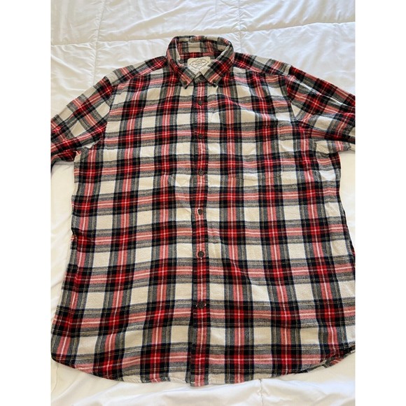 St. John's Bay Men's Plaid Flannel Classic Fit Button Down Shirt Size L - Picture 6 of 10